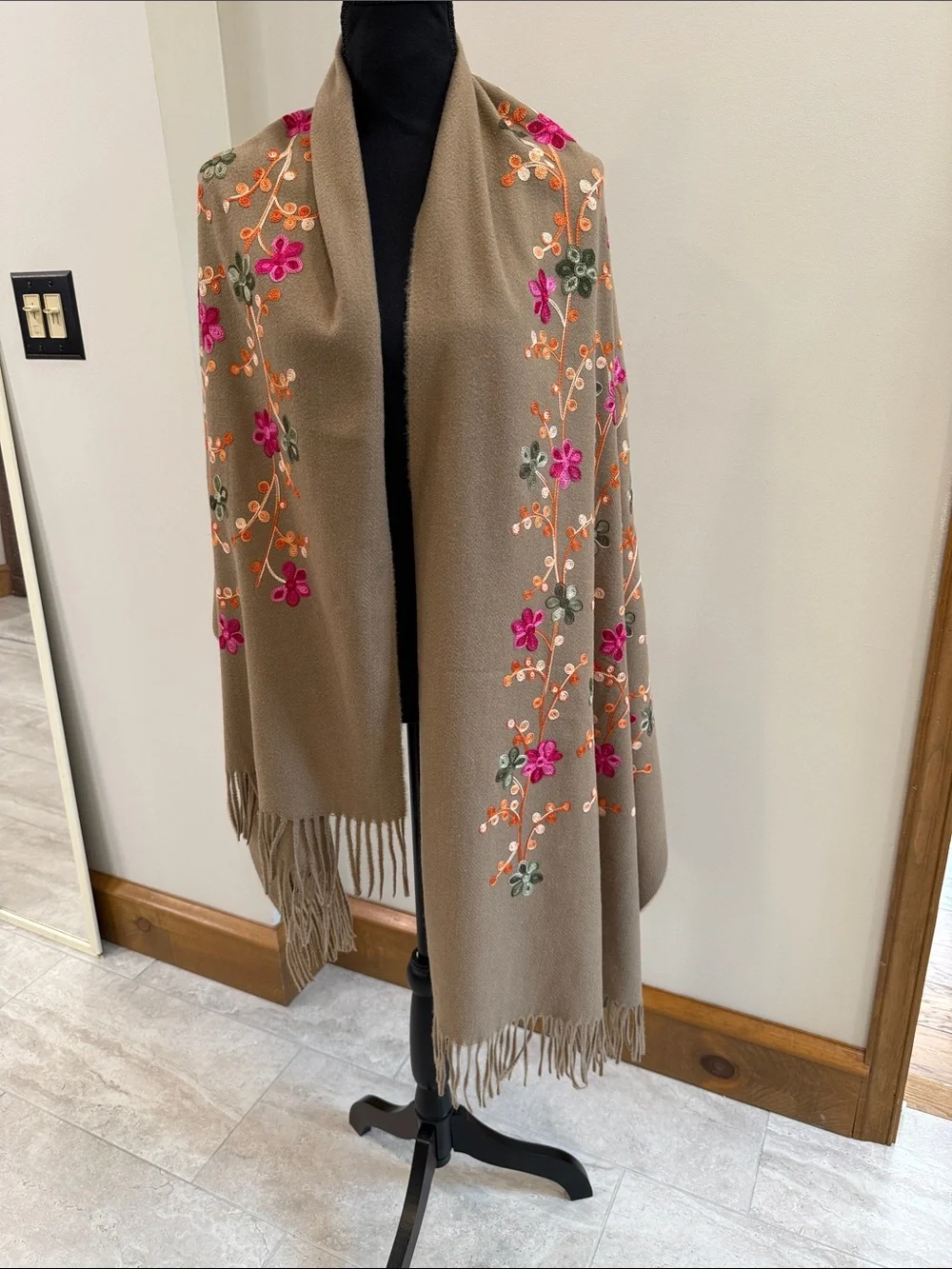 Jessica McClintock Vintage Floral Pashmina Scarf